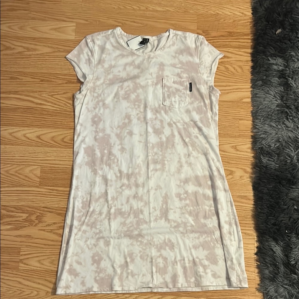 Fox Women's Tie-Dye Dress - Cream and White